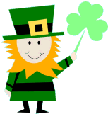 leprechaun with shamrock